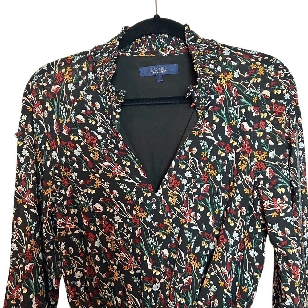Rachel Rachel Roy Key Hole Floral Fully Lined Fit & Flare Dress - Picture 4 of 15